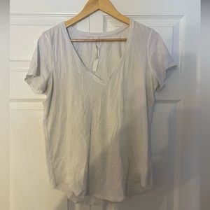 Women White Lululemon Shirt.